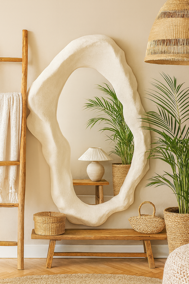 Irregular Fiber Wall Mirror
