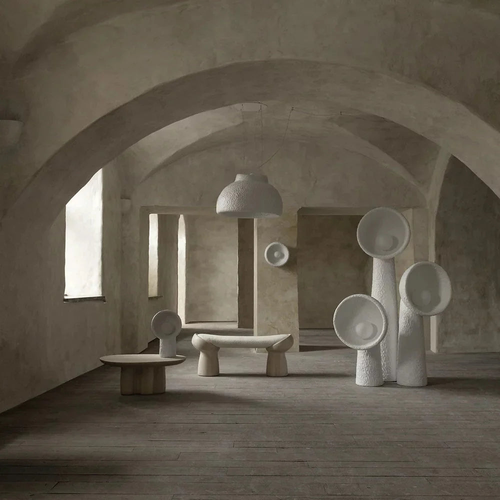 Sculptural White Floor Lamp