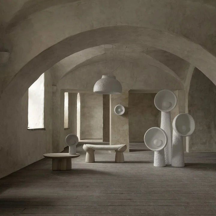 Sculptural White Floor Lamp