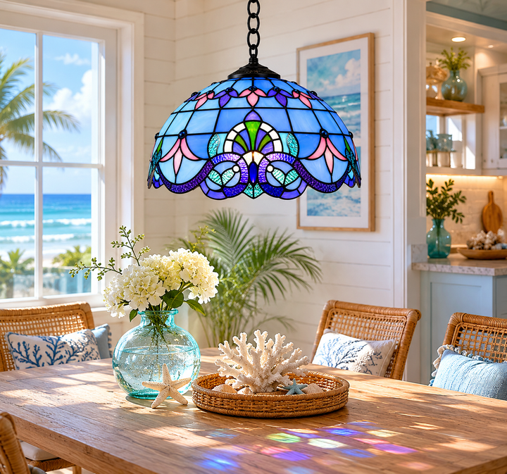 Tiffany Blue Dome Pendant