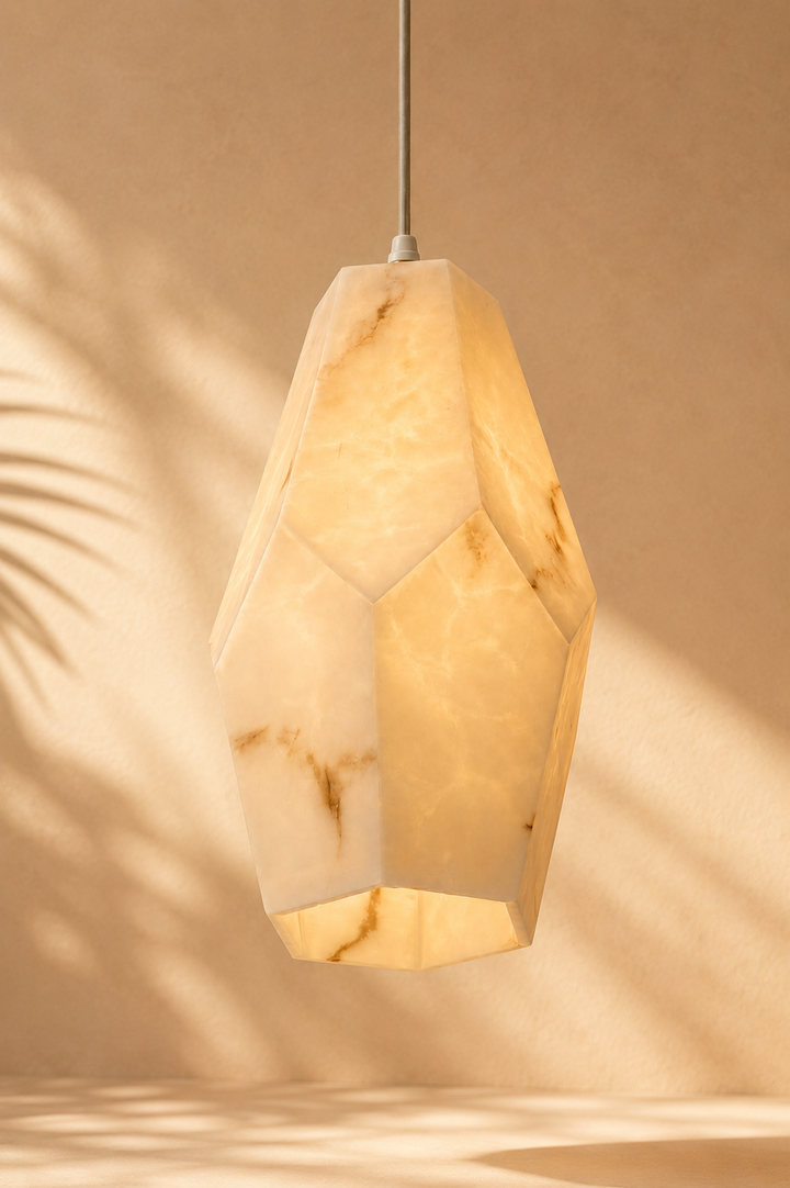 Geometric Artificial Marble Pendant Lamp