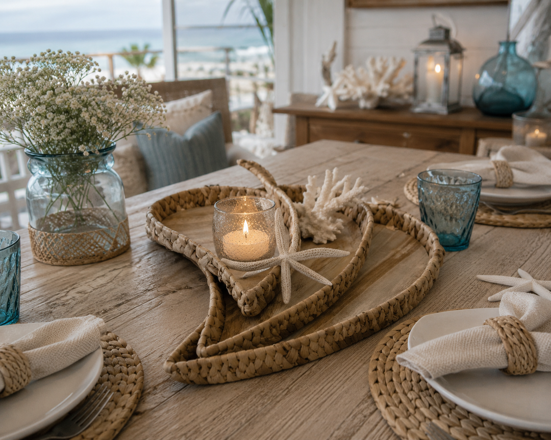 Leaf Woven Tray Set