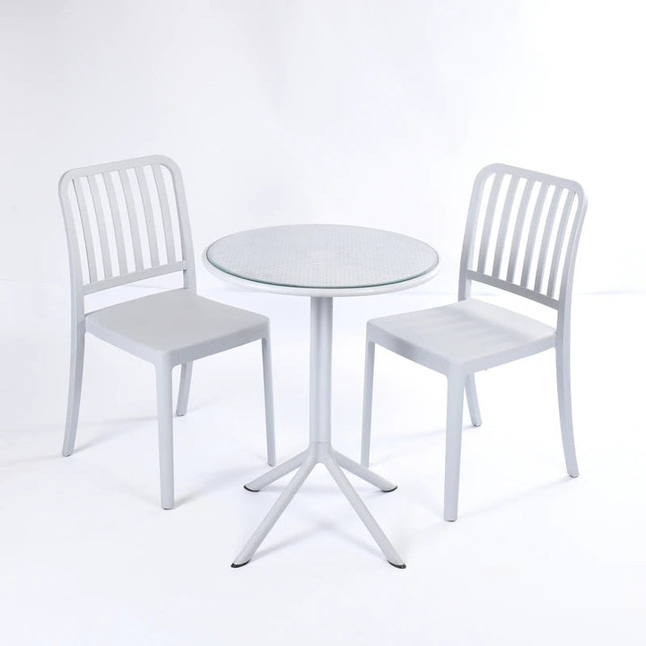 2 Flexi- Chairs + Dot Round Table 60