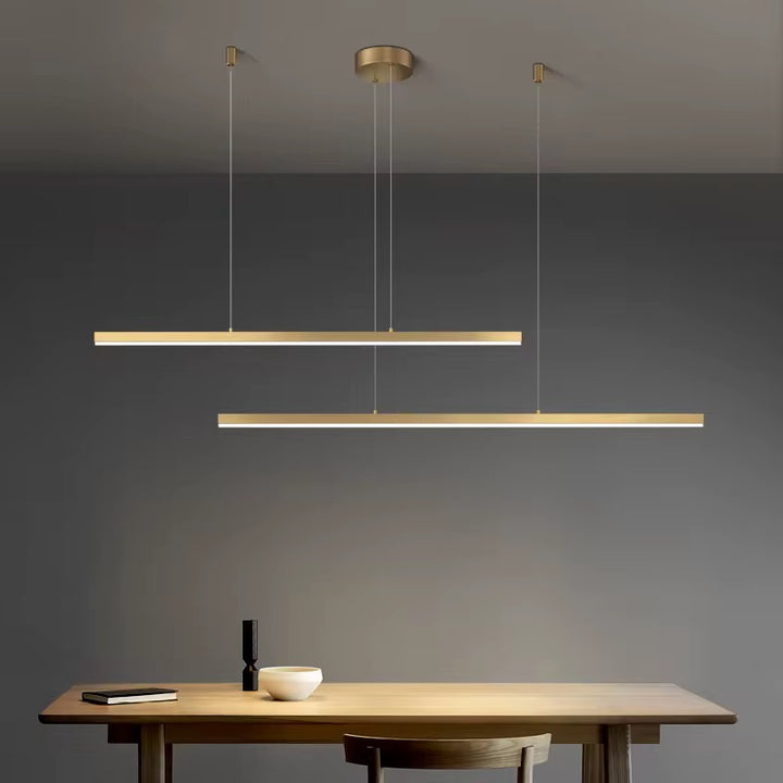 Minimalist Gold Linear Chandelier