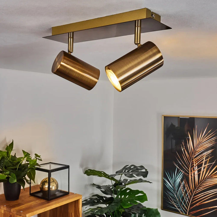 Modern Golden Metallic Ceiling Spotlight