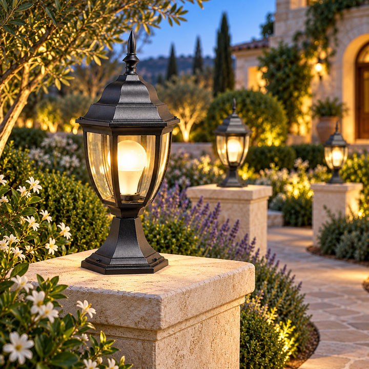 Traditional Black Outdoor Lantern Light