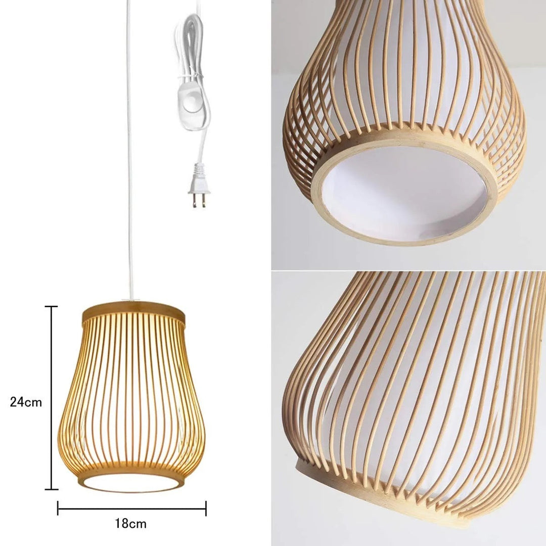 Modern Bamboo Cage Pendant Light