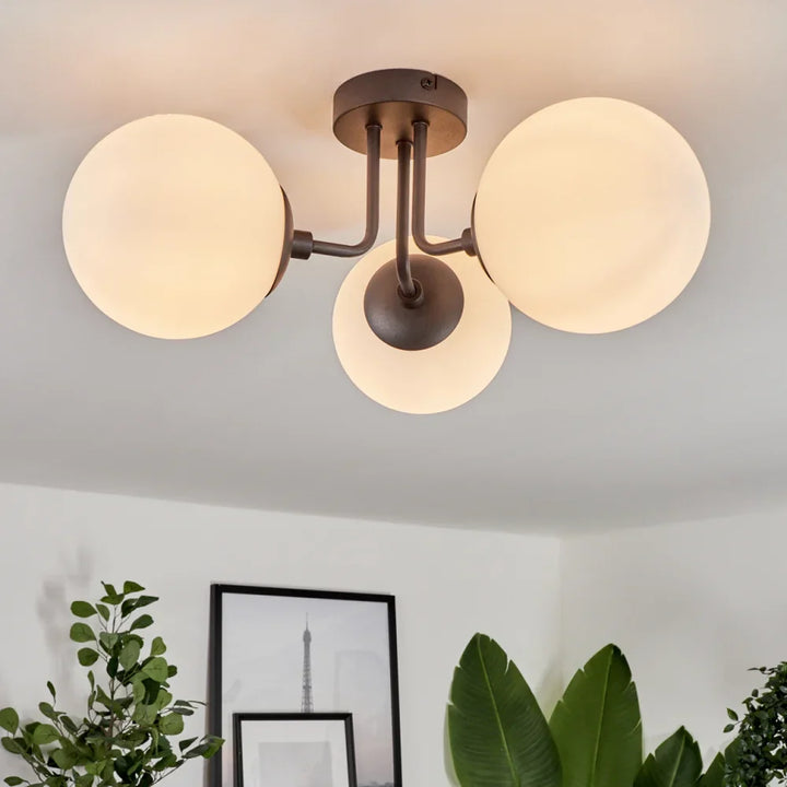 Modern Globe Glass Ceiling Light