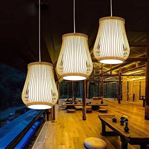 Modern Bamboo Cage Pendant Light