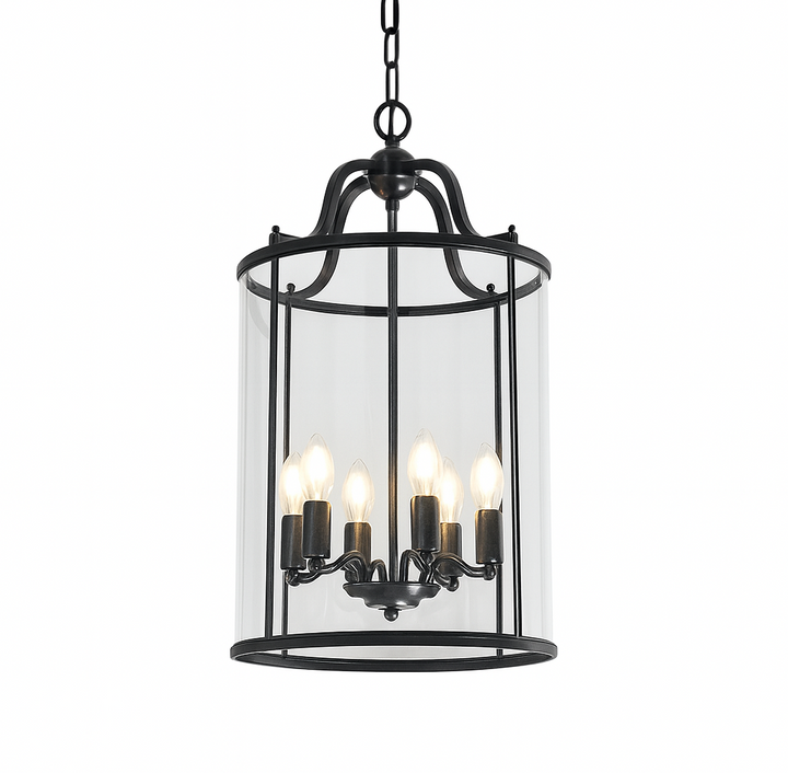 Black or Brass Pendant Chandelier