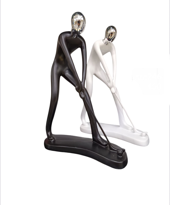 Modern Abstract Golfer Sculpture