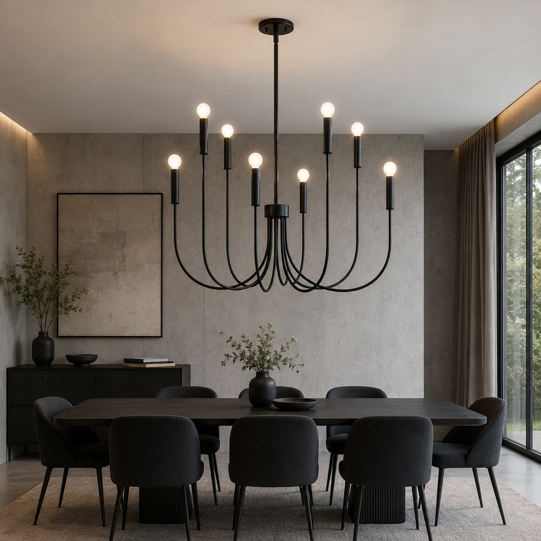 Black - Brass - Chrome- white  color Chandelier