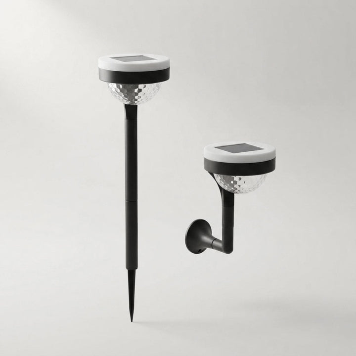 Solar Outdoor Light Set – Stake and Wall-Mounted