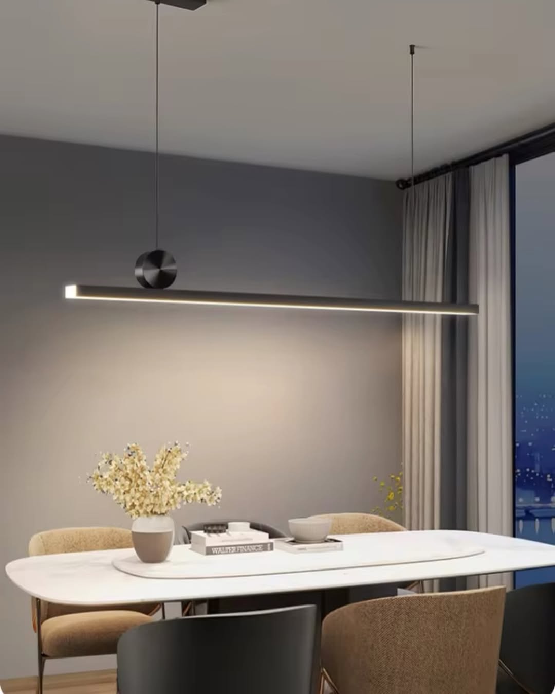 Modern Linear LED Pendant Light