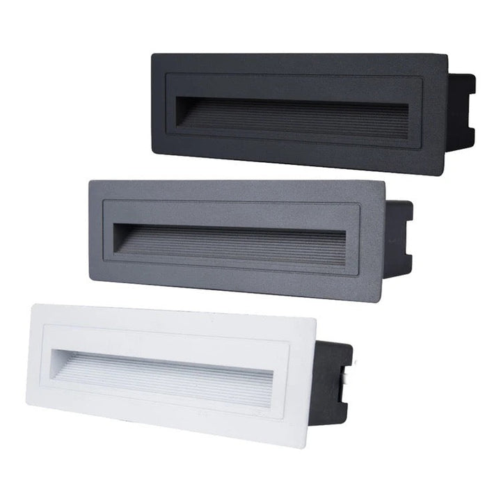 Modern Recessed Wall Light - Black, Gray, White Options