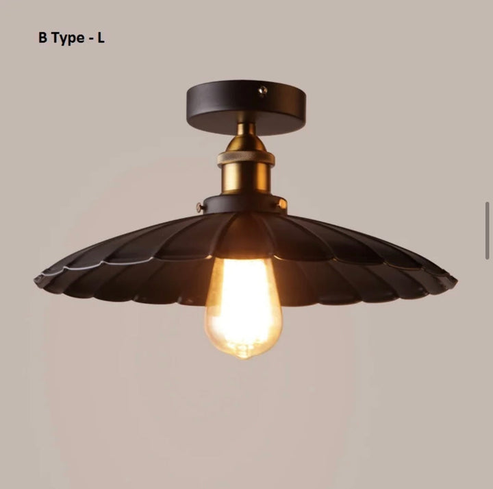 Vintage Industrial Flush Mount Ceiling Light