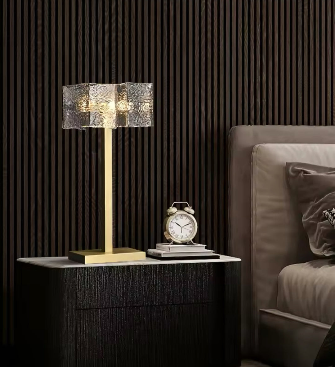 Modern Luxury Glass Shade Table Lamp