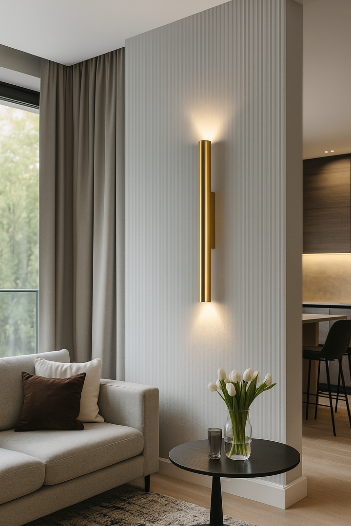 Slim Gold Wall Sconce