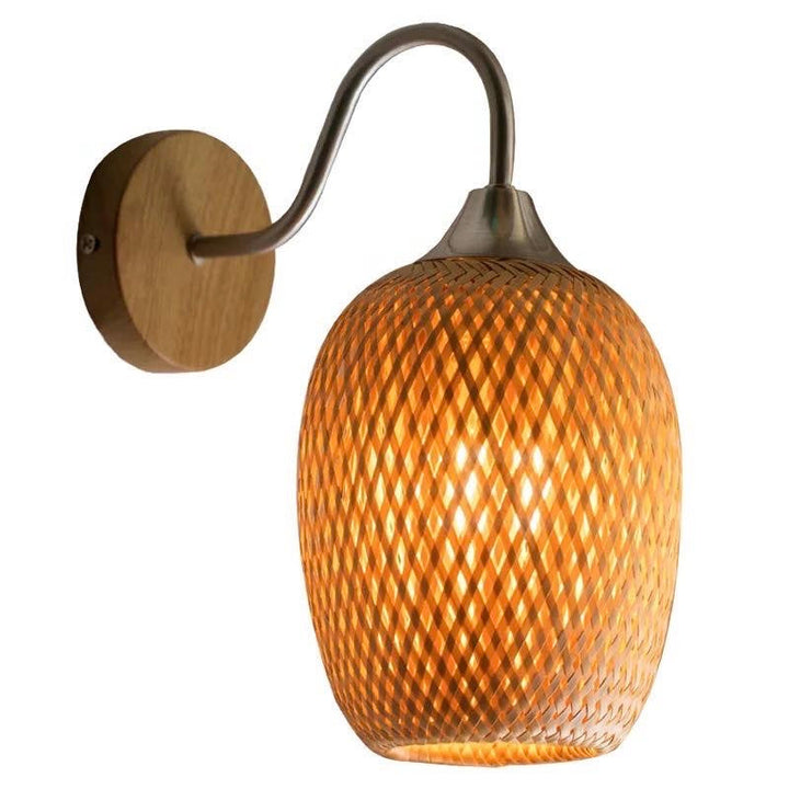 Rustic Woven Wall Sconce Light