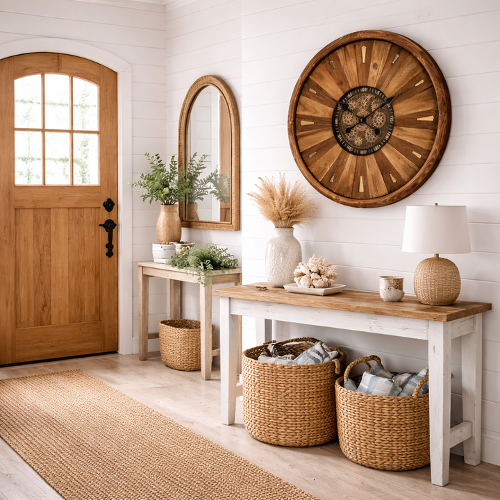 Rustic Gear Wall Clock