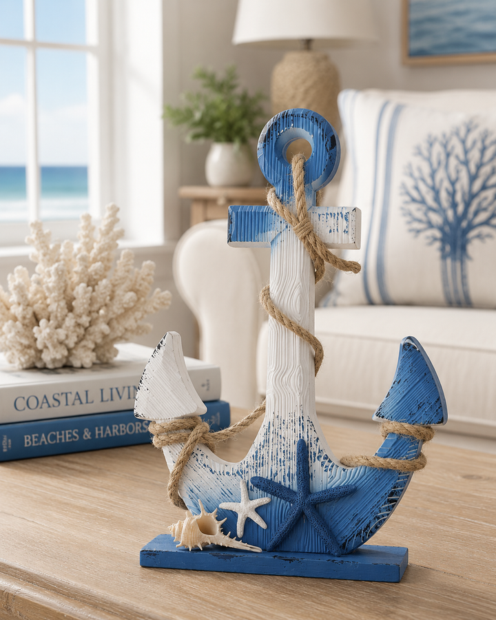 Rustic Wooden Anchor Decor