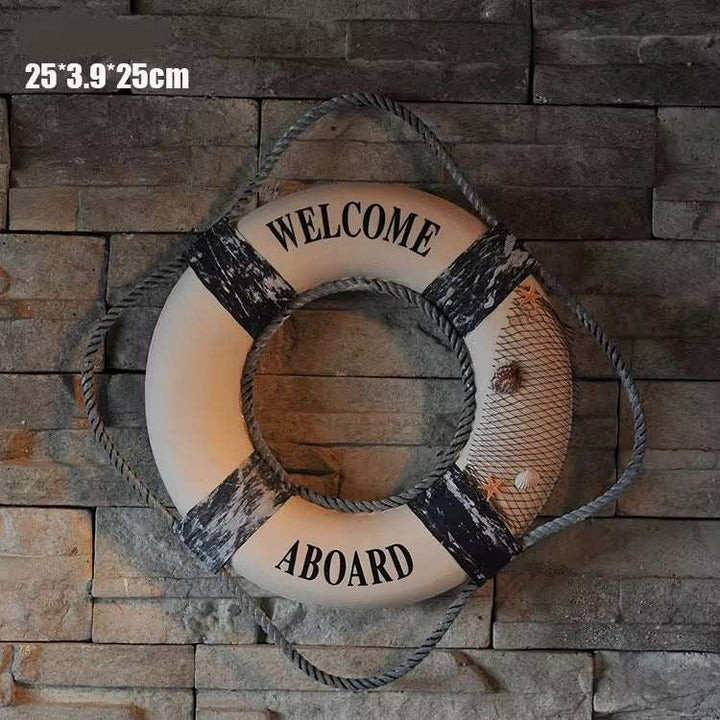 Life Ring Decor Navy Blue
