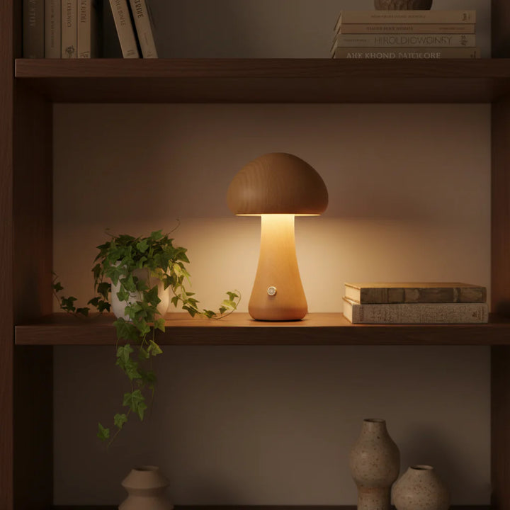 Wooden Rechargeable Table Lamp