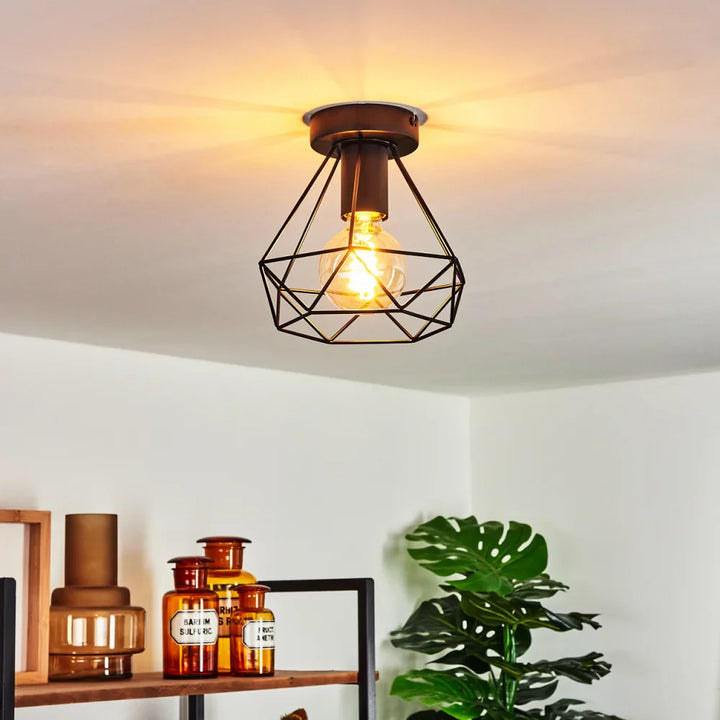 Industrial Geometric Ceiling Light