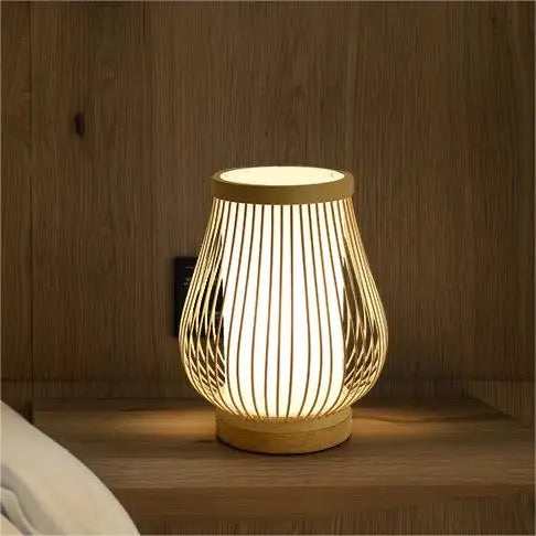 Modern Bamboo Cage Table Lamp