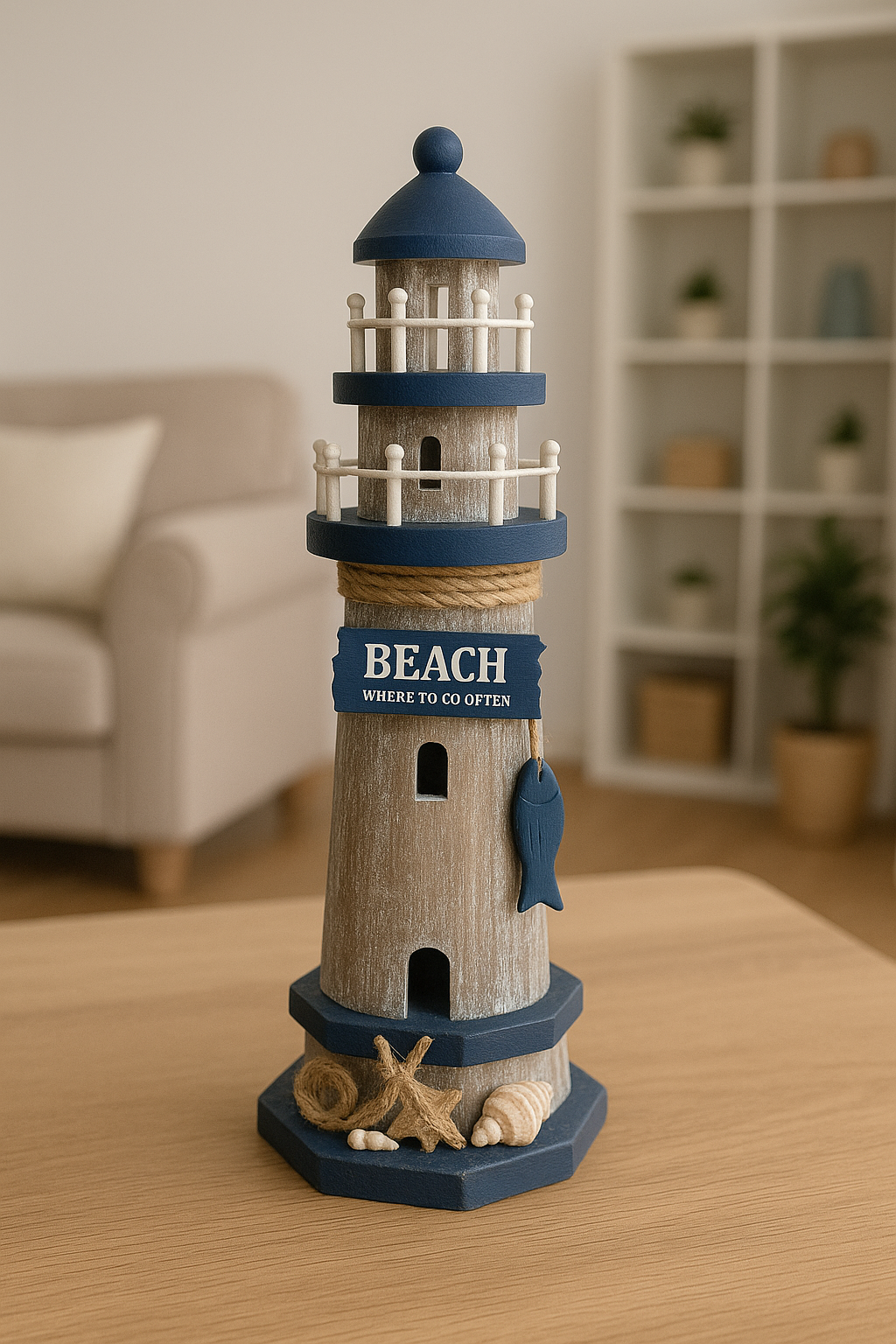 Beacon - Rustic Lighthouse Table Decor
