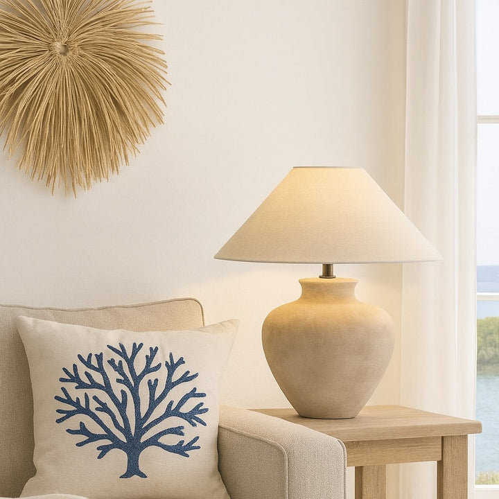 Beige Ceramic Table Lamp