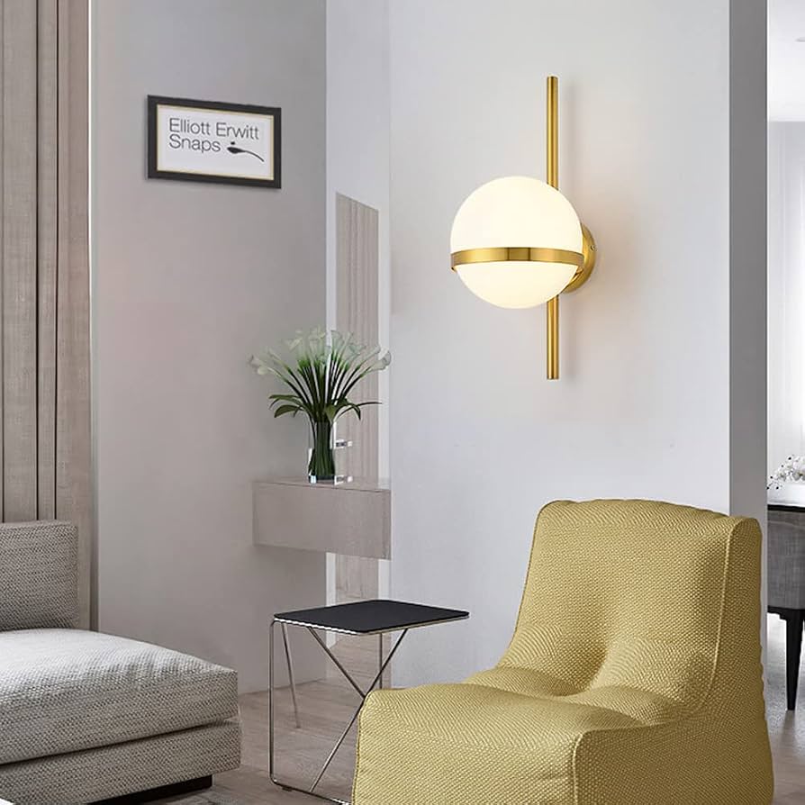 Modern Gold Globe Wall Sconce