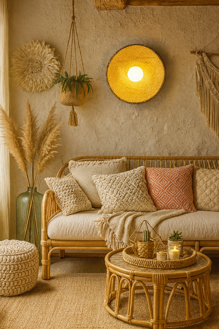 Rustic Woven Wall Light