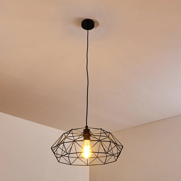 Industrial Geometric Pendant Light