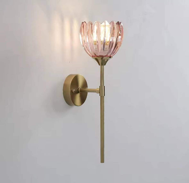 Brass Glass Wall Sconce