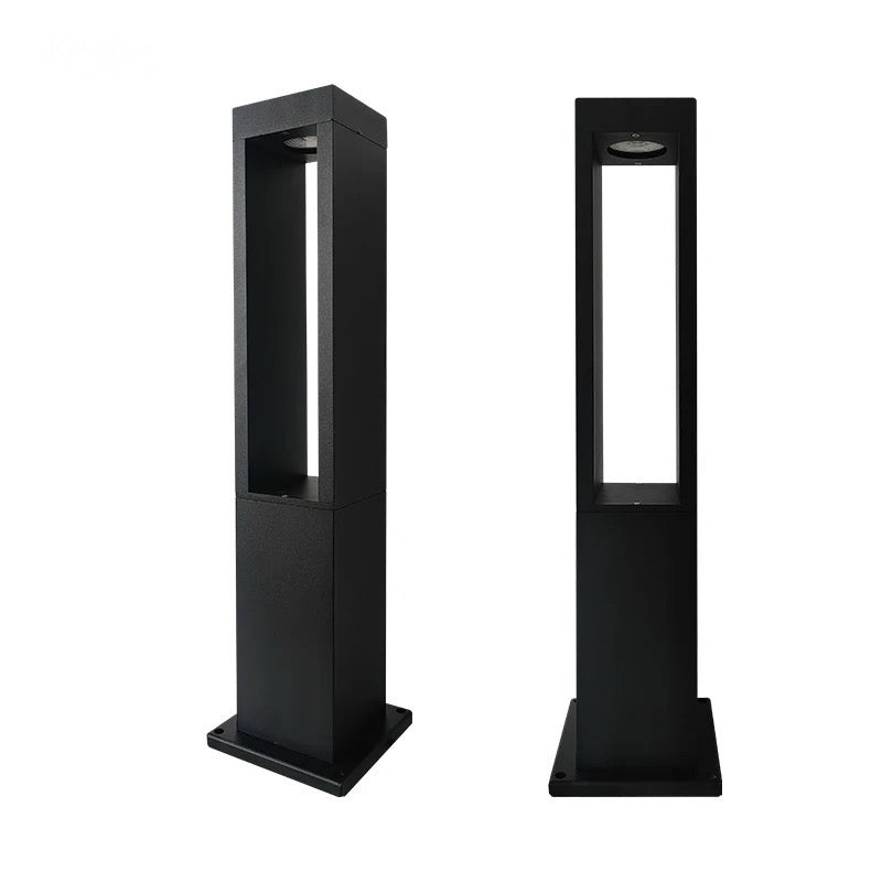 Modern Black LED Bollard Light - Outdoor Pathway Lighting