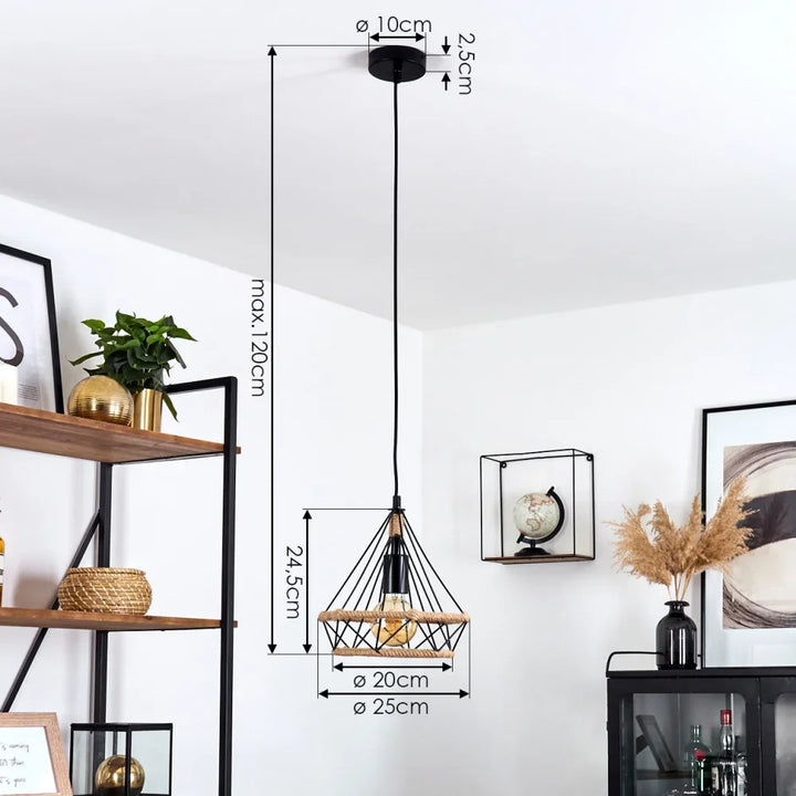 Rustic Rope Pendant Light