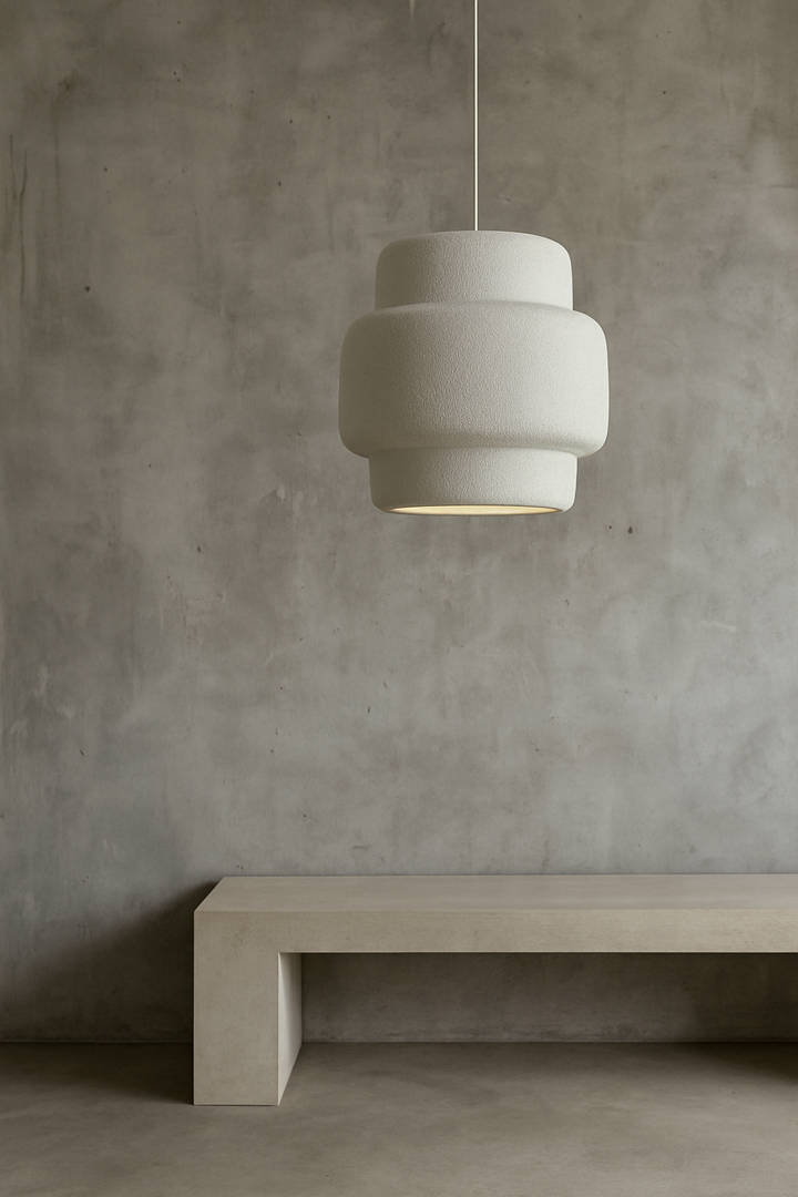 Modern Textured Cylinder Pendant Light