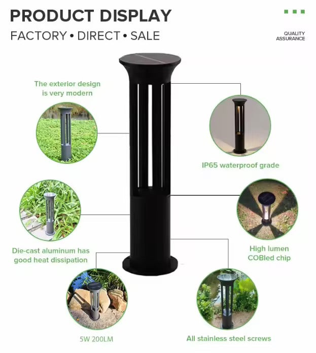 Eclipse Outdoor SOLAR power Bollard