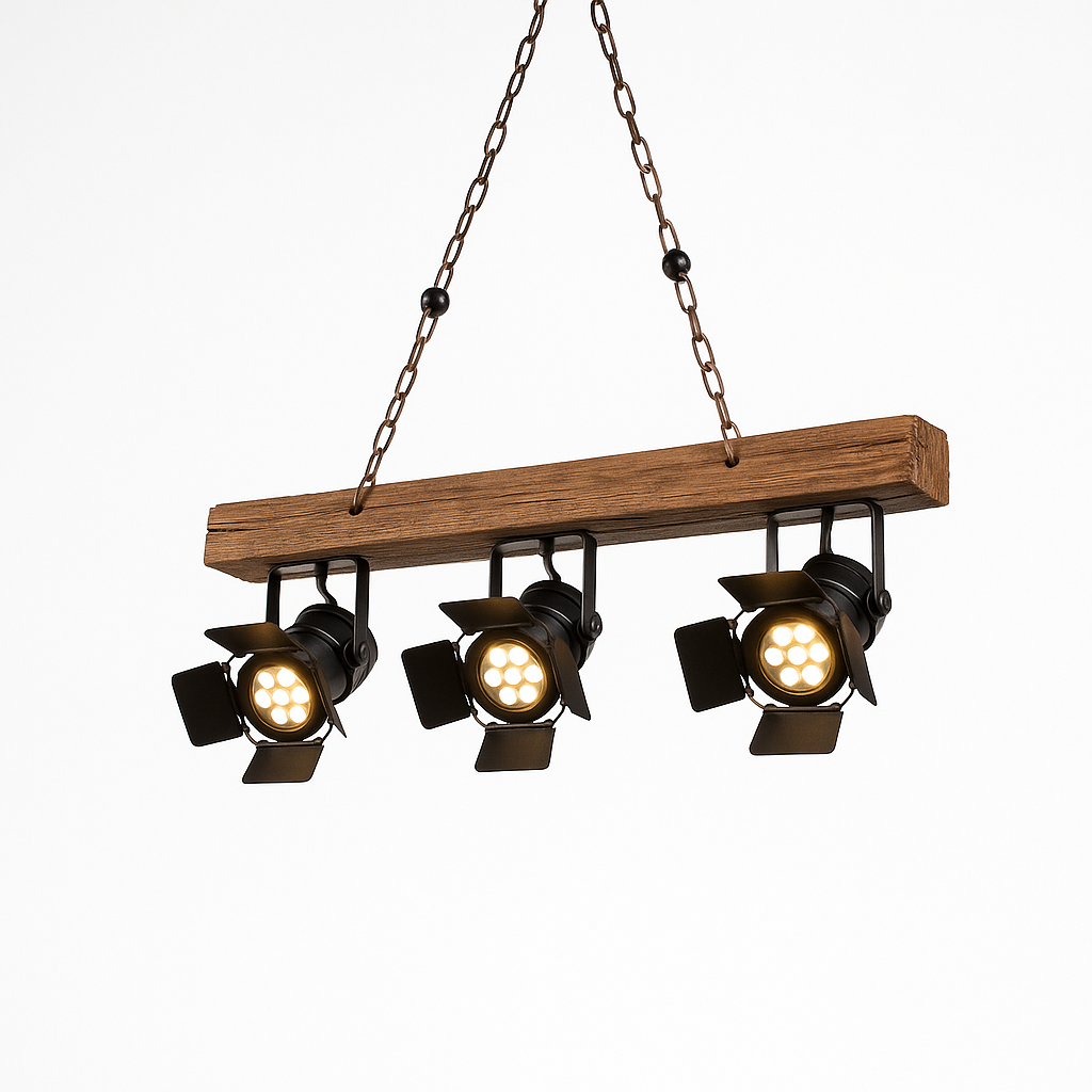 Rustic Stage Spotlight Pendant Light