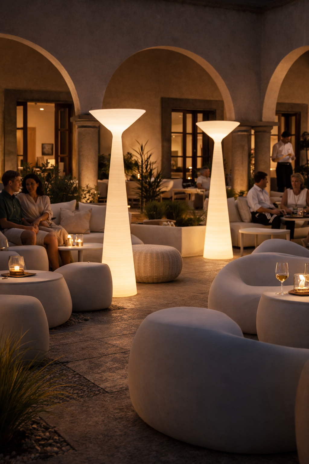 Aura Column - Modern Sculptural LED outdoor Floor Lamp