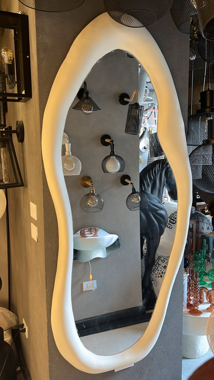 Irregular Fiber Wall Mirror