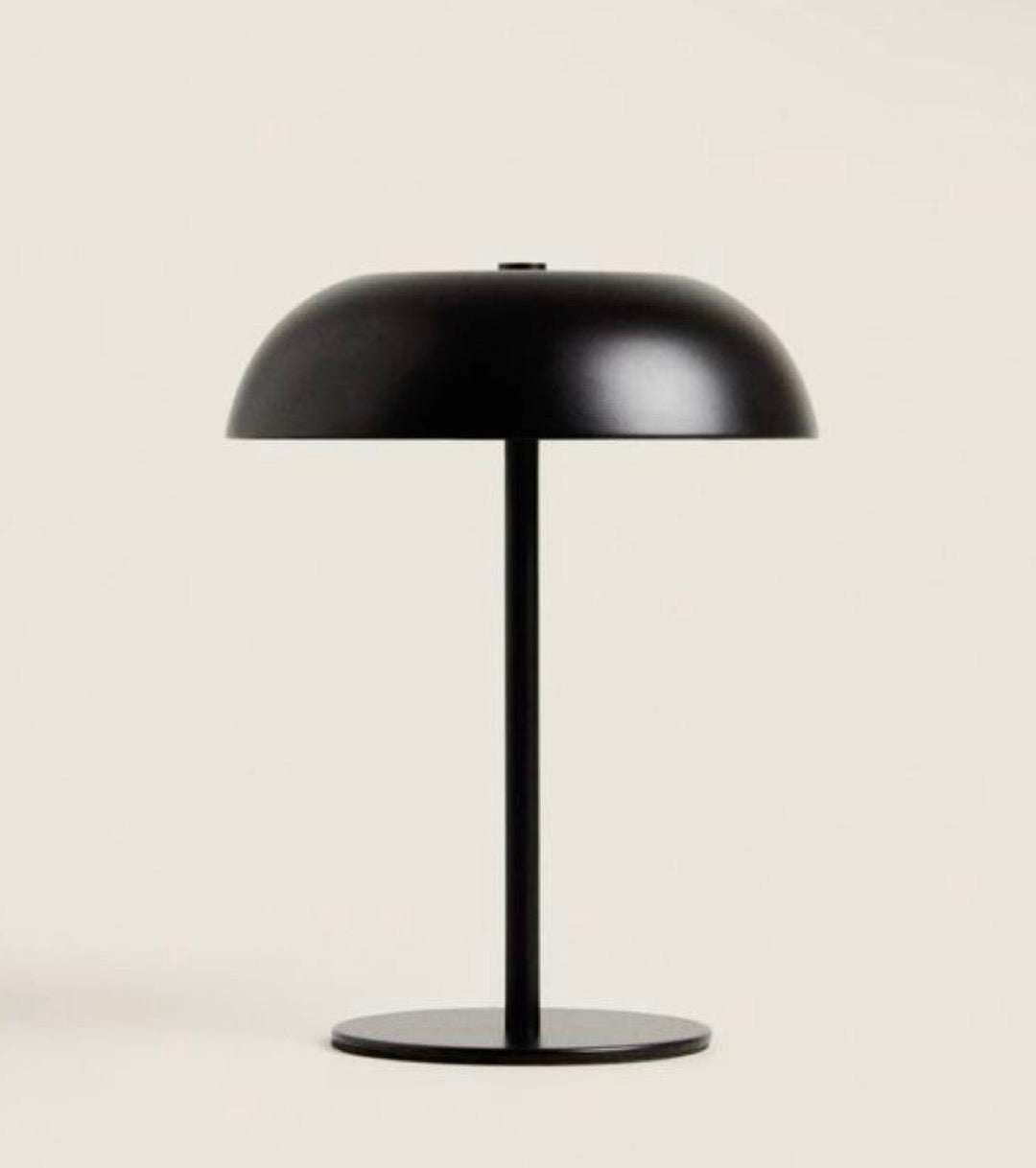 Mushroom head brass or Black  rechargeable Dimmable Table Lamp