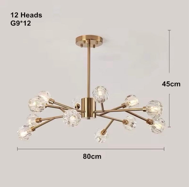 Modern Gold Branch Chandelier