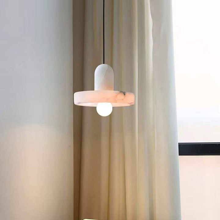 Soft Alabaster Glow Pendant Light