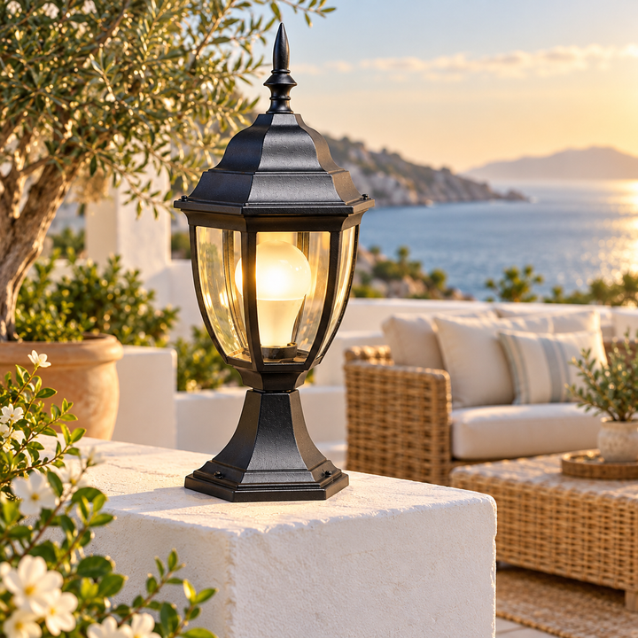 Traditional Black Outdoor Lantern Light