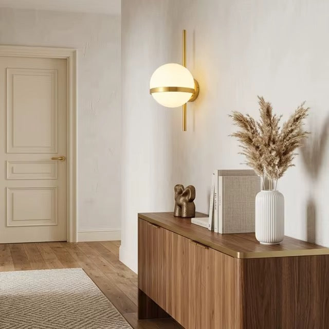 Modern Gold Globe Wall Sconce