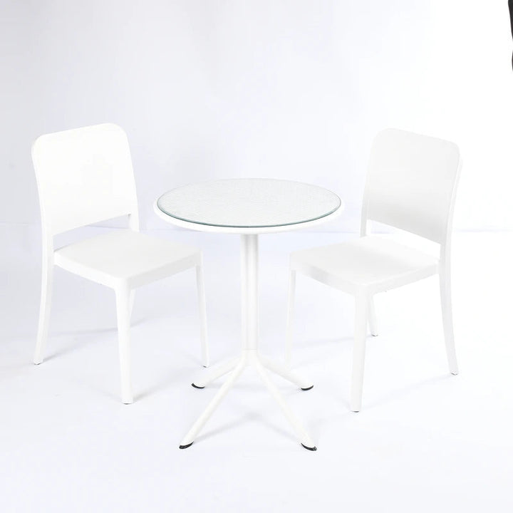 2 Flexi- Chairs + Dot Round Table 60