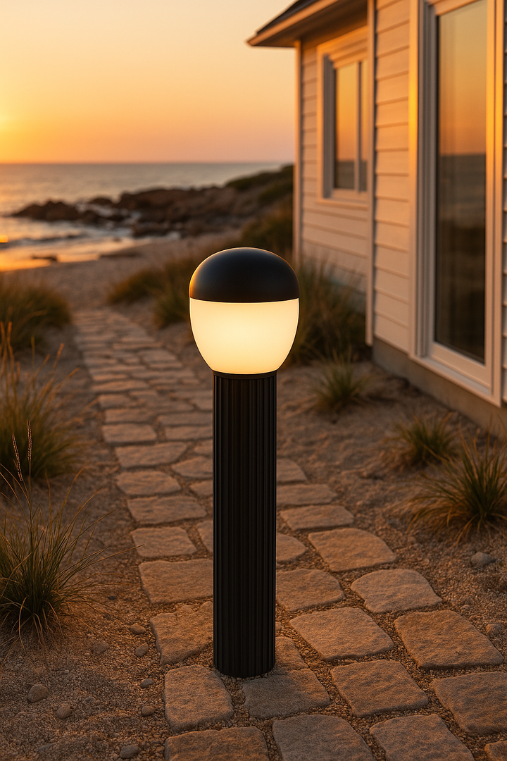 Opal Globe Outdoor Bollard Light