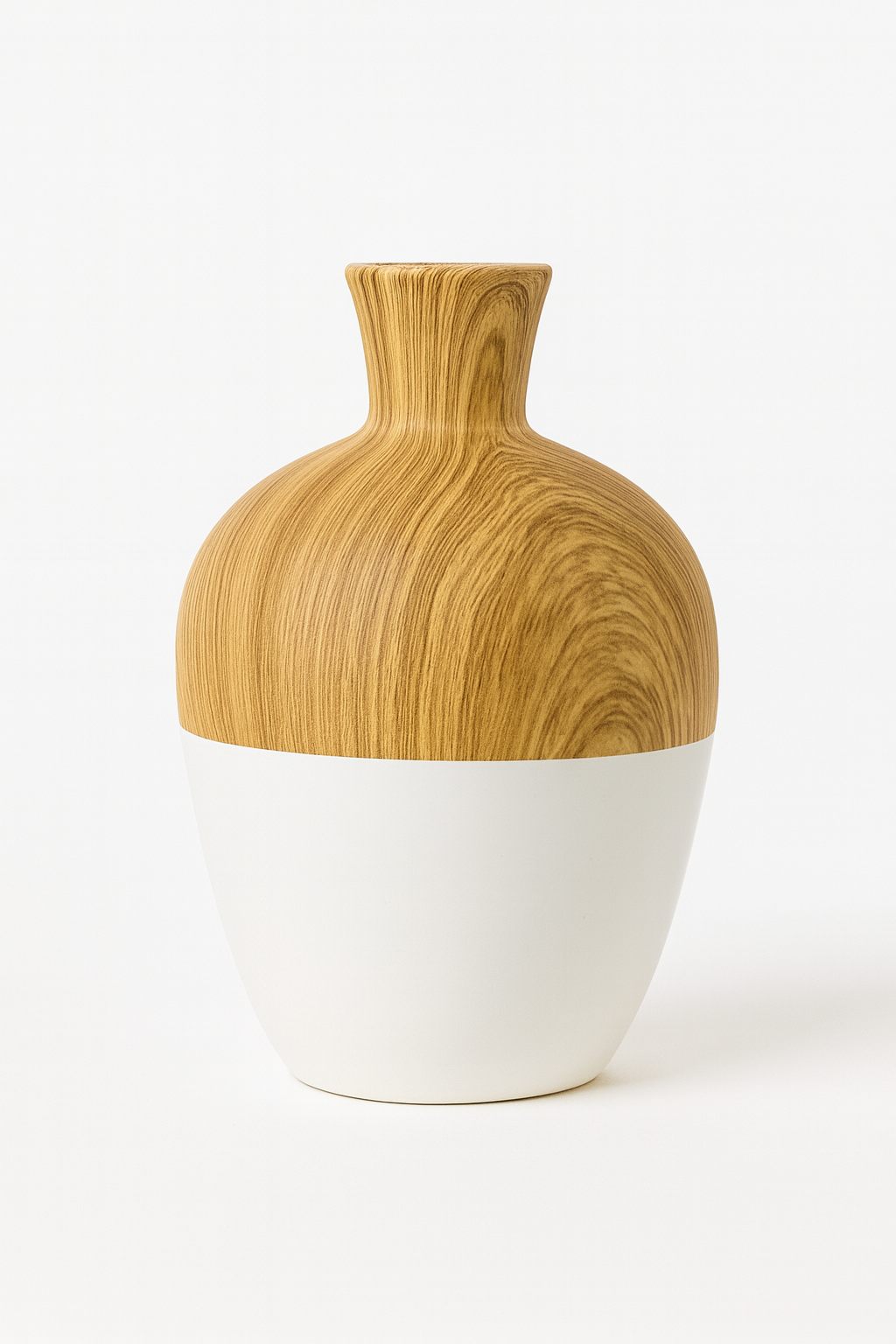 Wood & Ceramic Vase Set of 3